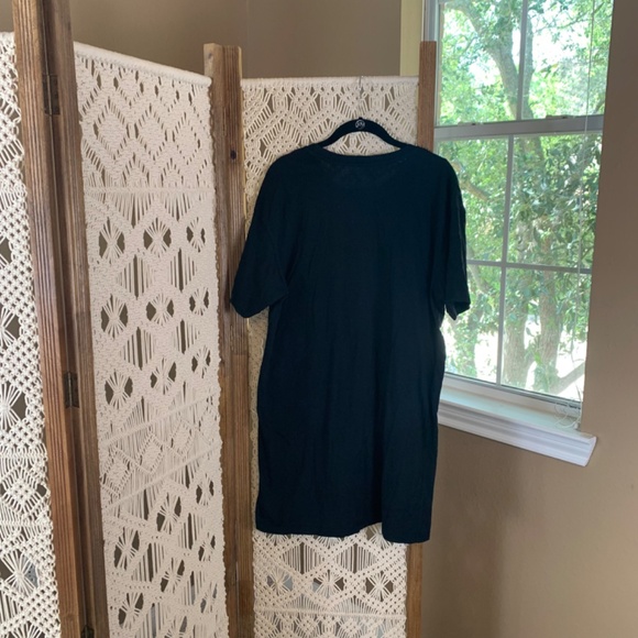 Tupac Womens 100% Cotton Black Graphic‎ Short Sleeve T-Shirt mini dress tunic 12 - Picture 3 of 7